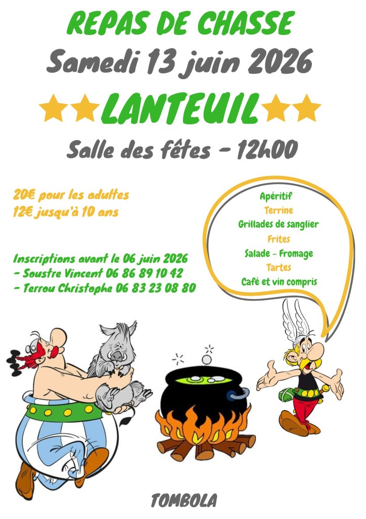 AFFICHE REPAS CHASSE 2026